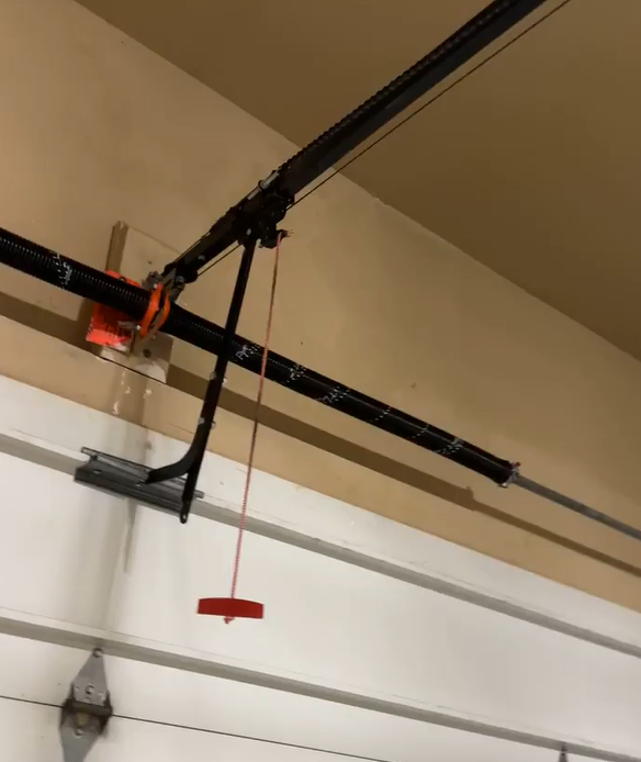 Garage door spring repair.